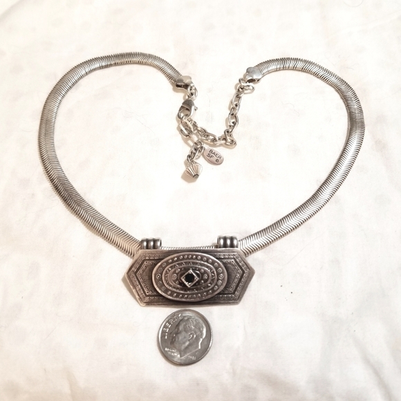 Vtg Designer signed Rare Marjorie Baer Deco Style Necklace - Picture 6 of 8